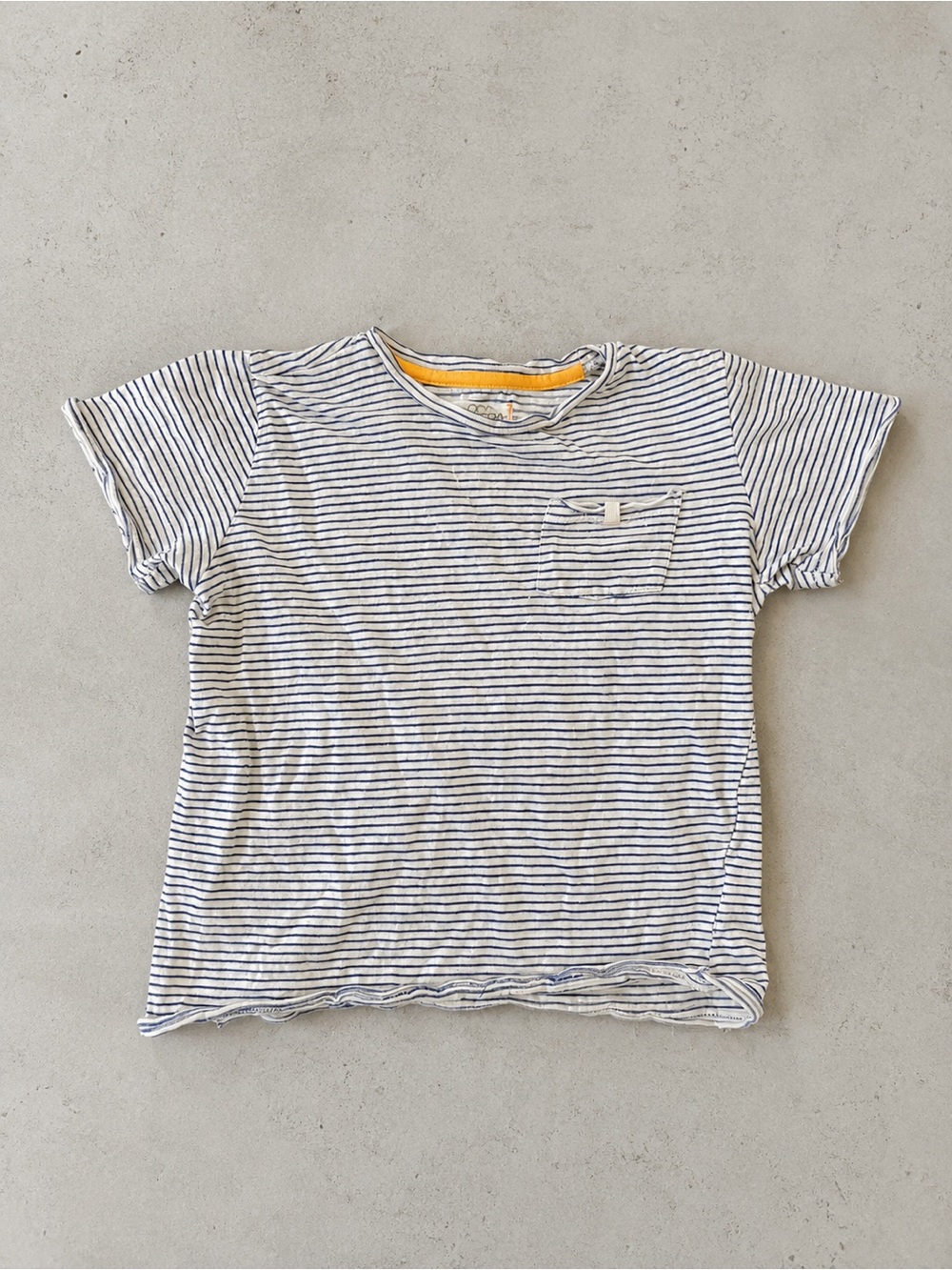 Egg New York Striped Kids Short-Sleeve Tee in White and Navy